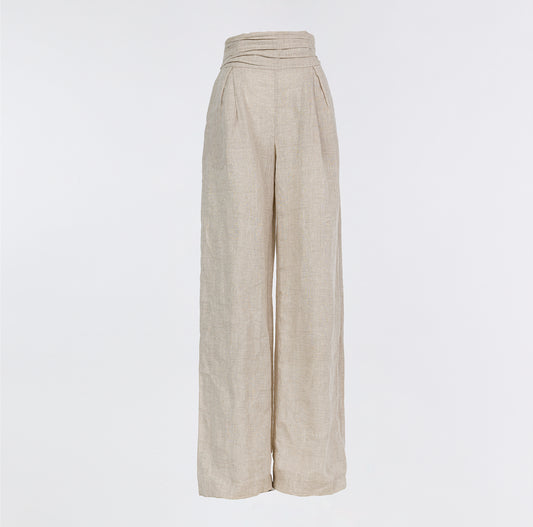 Mila High Waisted Linen Trouser