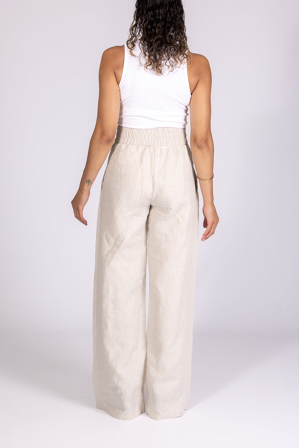 Mila High Waisted Linen Trouser